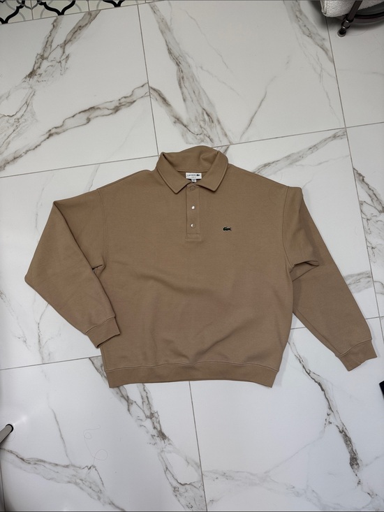 Lacoste Other - Lacoste Men's Tan Long-Sleeve Polo Sweatshirt